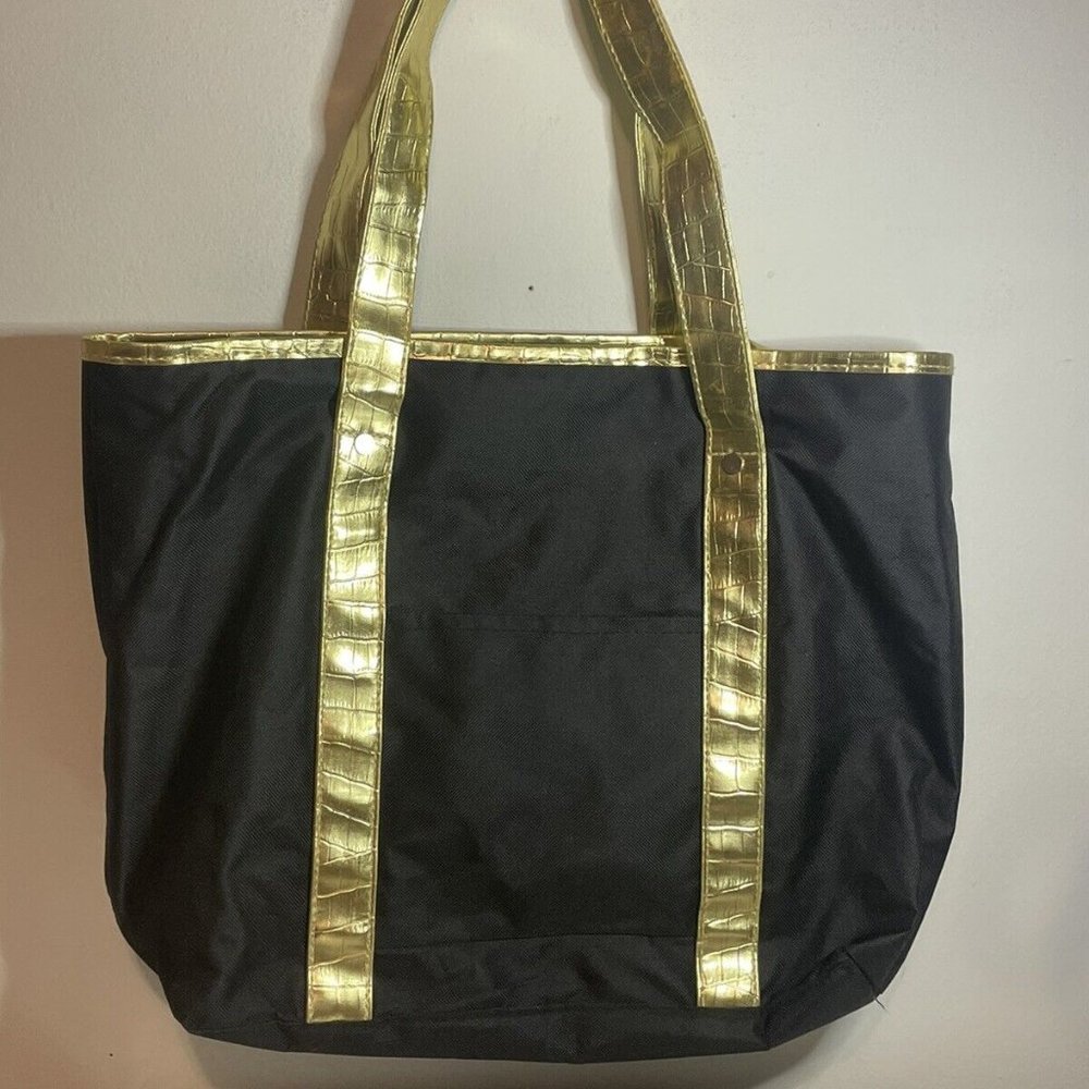 New Direction Royal Blue/Gold Trim Tote